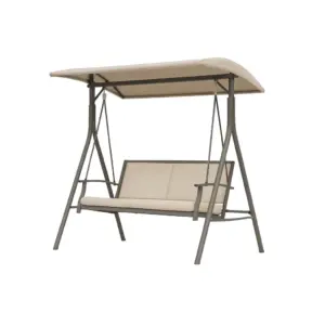Balancelle en acier avec assise en polyester beige